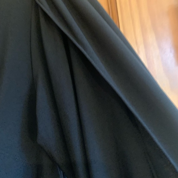 NEW LAUNDRY BY DESIGN DRESS SLIT OPEN ANGEL CAPE SLEEVES BLACK XS NWT - Picture 5 of 11